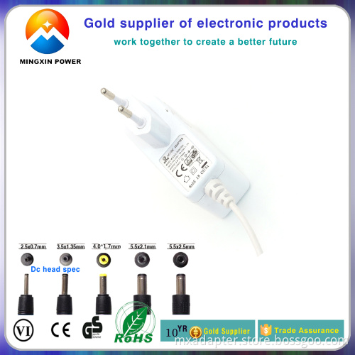 Plastic ac dc adaptor 12v 1000ma travel use